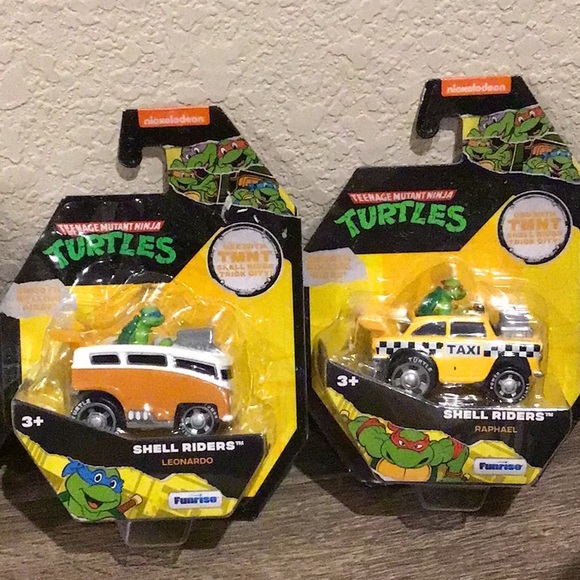 Teenage Mutant Ninja Turtles TMNT Nickelodeon Shell Riders Set Of 4 Cars New - Picture 3 of 9